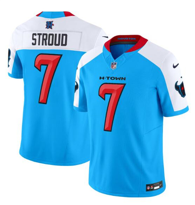 Men's Houston Texans #7 C.J. Stroud Blue/White F.U.S.E. Vapor Limited Stitched Jersey